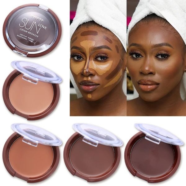 PHOERA Long-lasting Brighten Bronzers Concealer Cream Highlighter Face Makeup Shimmer Glow Facial Shiny Cosmetic Concealer