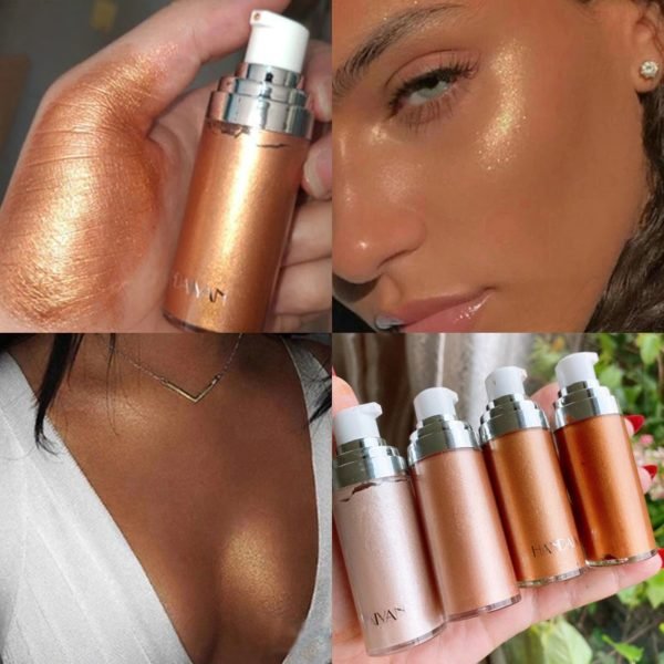 4 Colors Shimmer Spray Highlighter Illuminator Face Contouring Brighten Body Bronzer Glitter Liquid Highlight Makeup Cosmetic 4 Colors